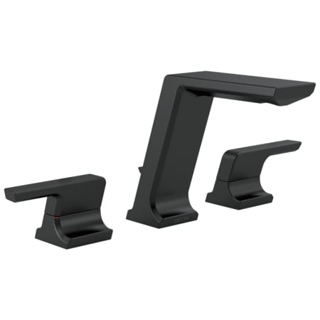 Delta 3-hole 8-16" installation Hole Widespread Lavatory Faucet, Matte Black 3599LF-BLMPU